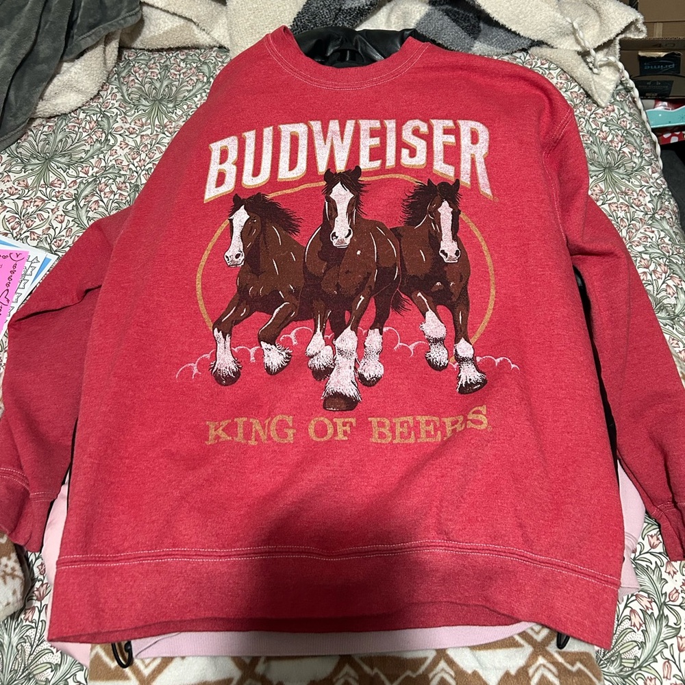 Budweiser Red Sweater Urban Outfitters